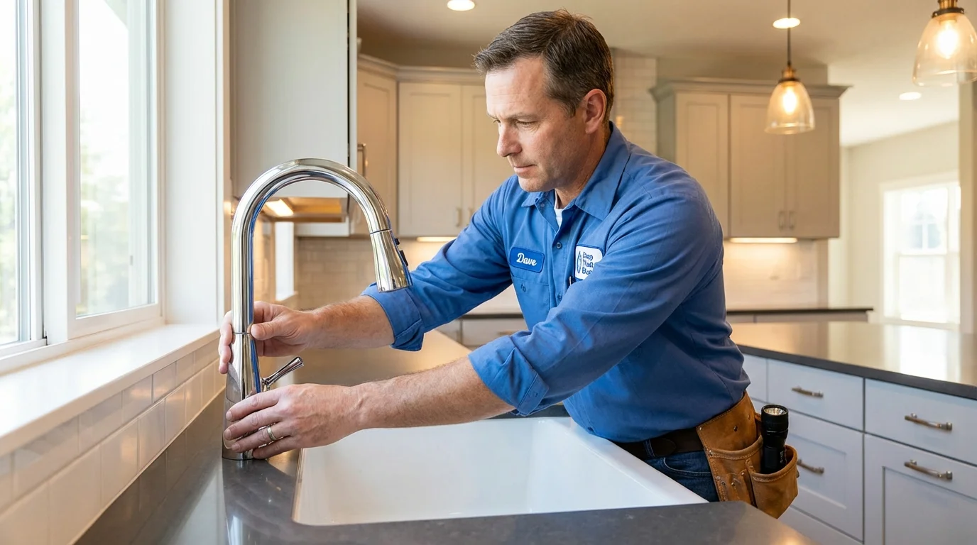 Kitchen faucet installation by Johns Plumbing LLC in Keego Harbor